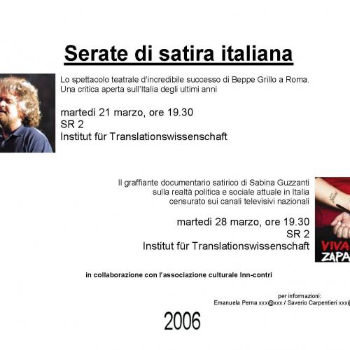 2006, manifesto satira italiana